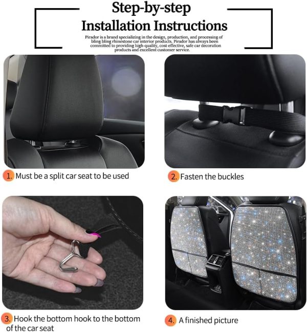 Pirador Car Seat Back Protectors Universal Fit PU Leather-4