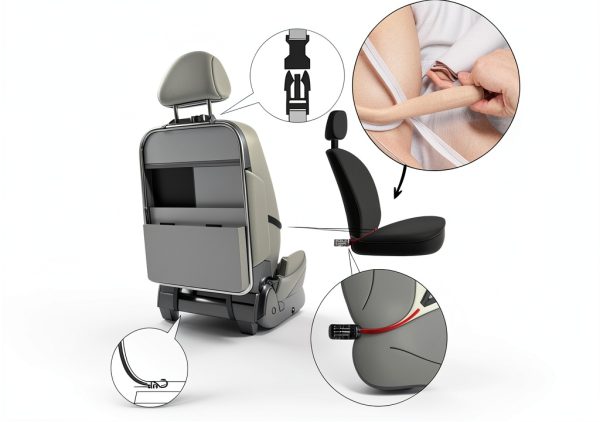 Car Back Seat Protector TAIKOO Kick Mat Blue-4