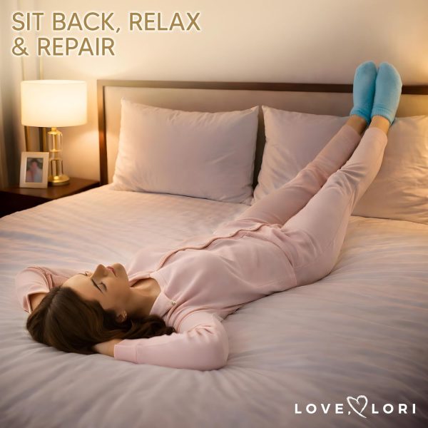 Moisturizing Gel Socks Love Lori Turquoise Aloe-4