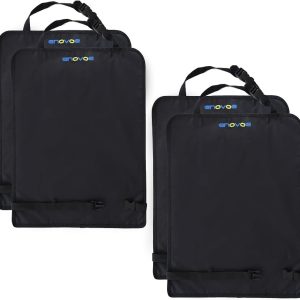 Enovoe Universal Fit Car Seat Back Protector 4-Pack Black-0