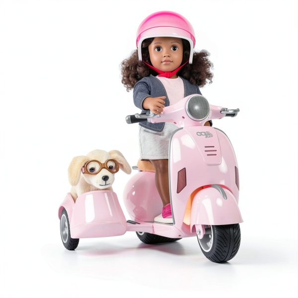 Our Generation Doll Scooter with Sidecar for 18‑inch Dolls-1