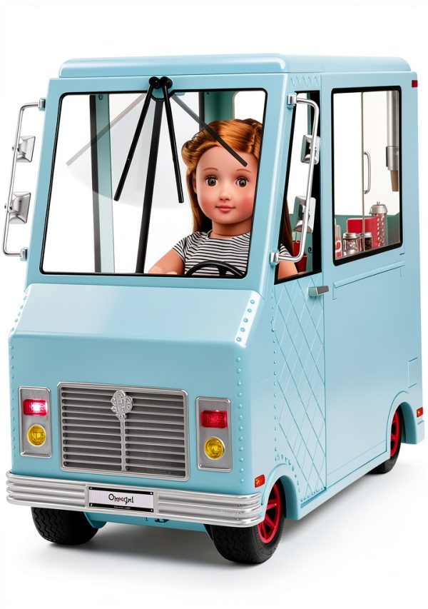 Ice Cream Truck Toy Branford Ltd. BD37252Z Doll Truck with 125 Pieces-3