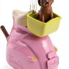 Mattel Barbie Doll Scooter Pink Yellow with Helmet and Puppy Basket-3