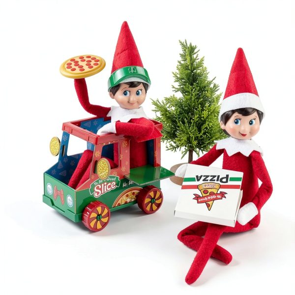 Elf on the Shelf Christmas Prop Set DIY Sweet Truck Polar Pizza-4