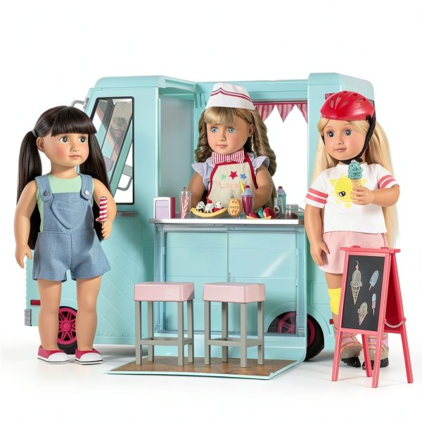 Ice Cream Truck Toy Branford Ltd. BD37252Z Doll Truck with 125 Pieces-12