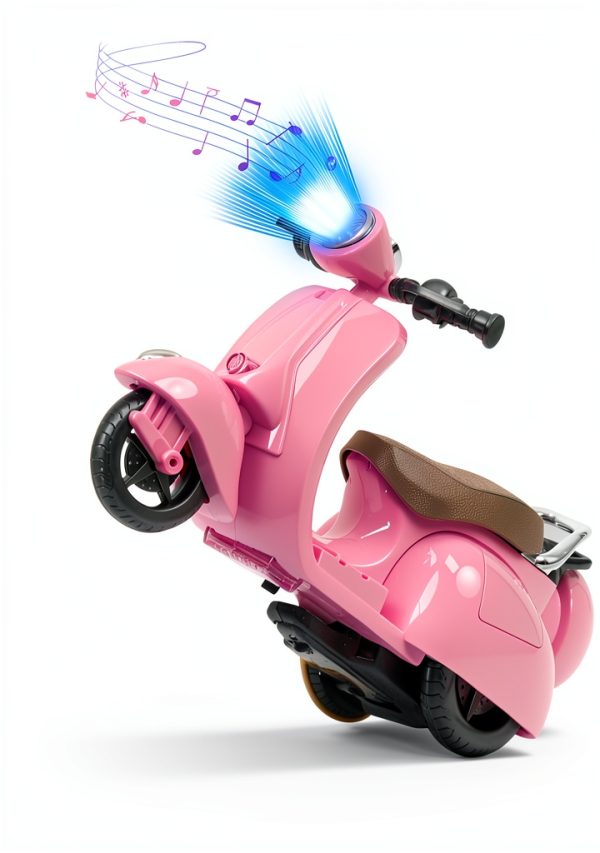 Doll Scooter Generic Mini Light Music Toy with LEDs and 360 Spin-0