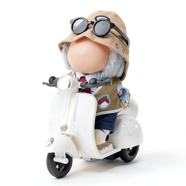 COSWHO Doll Scooter with LED Light Show and 360° Wheelie Stunts for-2