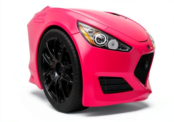 Barbie Convertible Car HBT92 Pink Sport Doll Car with Seatbelts-3