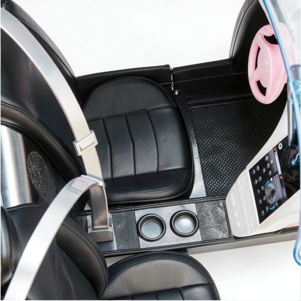 Barbie Convertible Car HBT92 Pink Sport Doll Car with Seatbelts-4