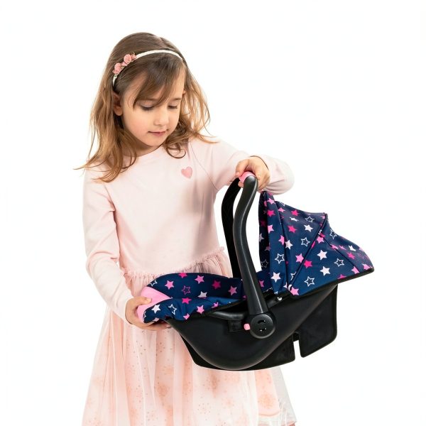 Bayer Design Deluxe Doll Car Seat with Sunshade and Rocker 18in-1