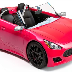 Barbie Convertible Car HBT92 Pink Sport Doll Car with Seatbelts-0