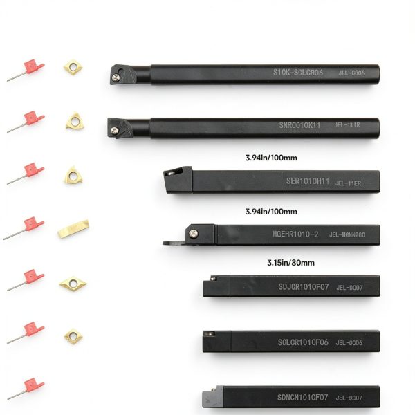 CNC Indexable Metal Lathe Turning Tool QIANJIEER 21Pcs 3/8in Shank-1