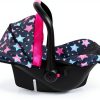 Bayer: Car Seat - Turquoise, Pink, Stars - Fits Dolls Up to 18", Kids Pretend Play, Safety Belt, Sun Canopy, Ages 3+-1