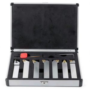 OSCARBIDE 3/4" Shank Nickel Plated Lathe Turning Tool Holder 7pcs Set-0