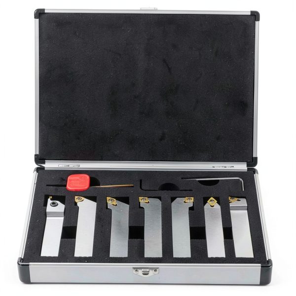 OSCARBIDE 3/4" Shank Nickel Plated Lathe Turning Tool Holder 7pcs Set-0