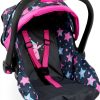 Bayer: Car Seat - Turquoise, Pink, Stars - Fits Dolls Up to 18", Kids Pretend Play, Safety Belt, Sun Canopy, Ages 3+-0