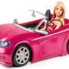 Barbie Playset with Sparkly Pink 2-Seater Toy Convertible Car Featuring Glam Details & Fashion Doll in Sundress & Sunglasses (Amazon Exclusive)-0