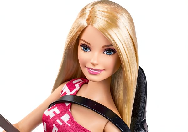Barbie Playset with Sparkly Pink 2-Seater Toy Convertible Car Featuring Glam Details & Fashion Doll in Sundress & Sunglasses (Amazon Exclusive)-1