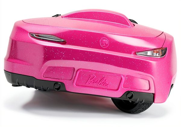 Barbie Playset with Sparkly Pink 2-Seater Toy Convertible Car Featuring Glam Details & Fashion Doll in Sundress & Sunglasses (Amazon Exclusive)-4