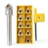 1/2inch Shank Chamfering Tool Bit LAHDYFHOE, 45° Chamfer, 10 Inserts-0