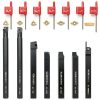 CNC Indexable Metal Lathe Turning Tool QIANJIEER 21Pcs 3/8in Shank-0