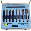 Accusize 3/8" 9-Piece Indexable Carbide Turning Tool Set Boring Bar-1