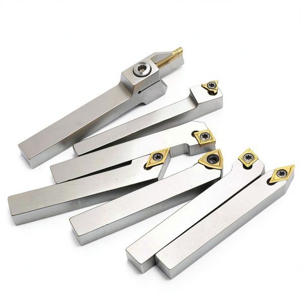 OSCArbide 1/4" Shank Indexable Lathe Tool Holder 7‑Piece Nickel CNC-2
