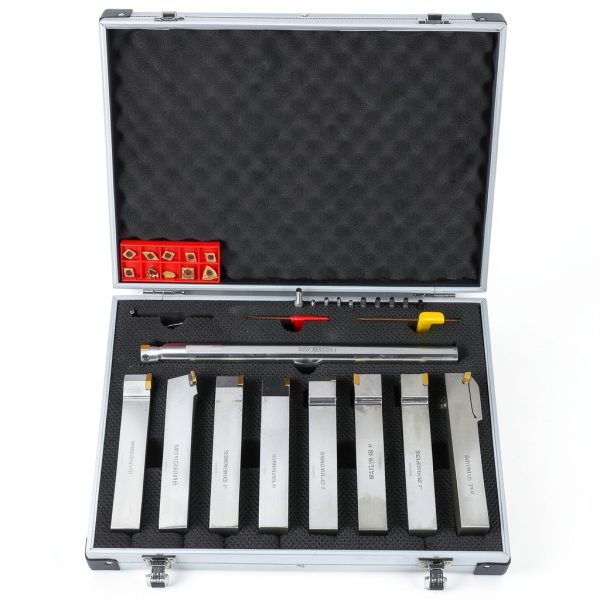 OSCARBIDE 1” Shank Carbide Lathe Turning Holder – 9‑Piece-1