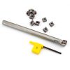 1/2" Lathe Boring Bar LA HARDWARE Holder with 10 Carbide Inserts-5