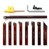 Accusize 3/8" 9-Piece Indexable Carbide Turning Tool Set Boring Bar-2