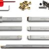 Oscarbide 5/8" Lathe Turning Tool Holder - 9-Piece Nickel Plated Set-3