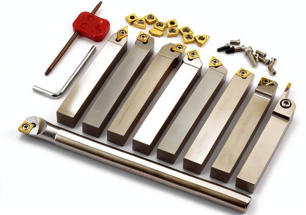 Oscarbide 5/8" Lathe Turning Tool Holder - 9-Piece Nickel Plated Set-5
