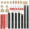 NORJIN Indexable Lathe Turning Set – 7 Holders & 14 Carbide Inserts-0