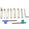 OSCArbide 1/4" Shank Indexable Lathe Tool Holder 7‑Piece Nickel CNC-4