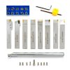 OSCArbide 3/4" Shank 9-Piece CNC Lathe Tool Holder Set Nickel Plated-3
