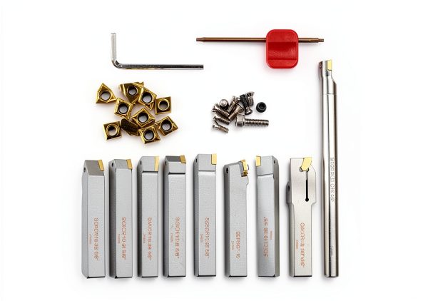 Oscarbide 5/8" Lathe Turning Tool Holder - 9-Piece Nickel Plated Set-4