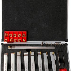 Oscarbide 5/8" Lathe Turning Tool Holder - 9-Piece Nickel Plated Set-0