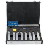 OSCArbide 3/4" Shank 9-Piece CNC Lathe Tool Holder Set Nickel Plated-0