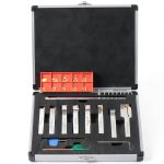 OSCArbide 3/8" Lathe Turning Tool Holder Set 9 Piece Nickel Plated-0