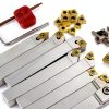 Oscarbide 5/8" Lathe Turning Tool Holder - 9-Piece Nickel Plated Set-7