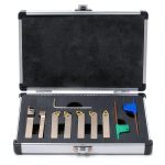 OSCArbide 1/4" Shank Indexable Lathe Tool Holder 7‑Piece Nickel CNC-0